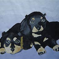 Dog Siblings Painting